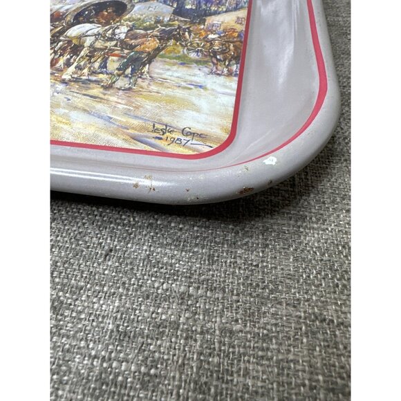 Vintage 1987 Westward Ho! Metal Serving Tray By Leslie Cope - Picture 4 of 11